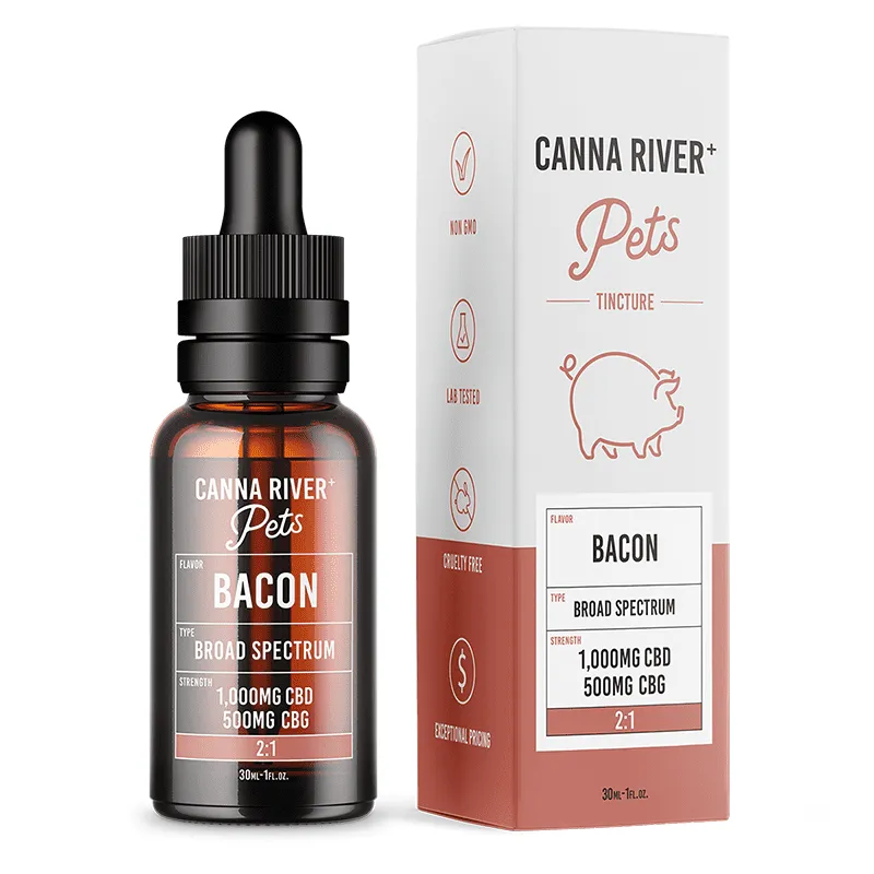 Canna River CBD for Pets Tincture with CBG Bacon