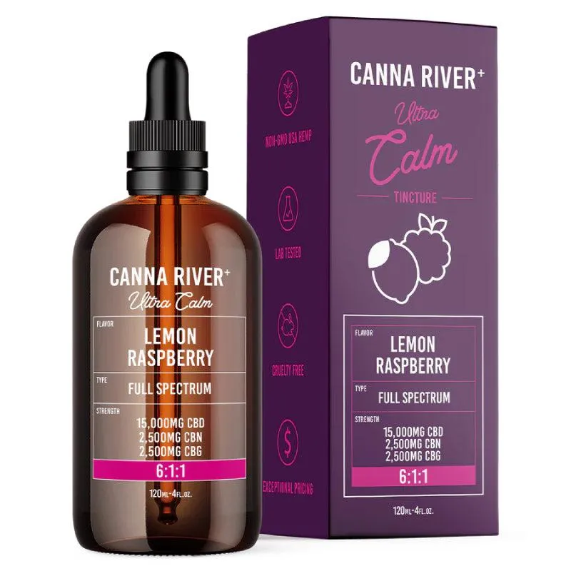 Canna River CBD Oil Full Spectrum Calm Tincture CBG CBN 60ml