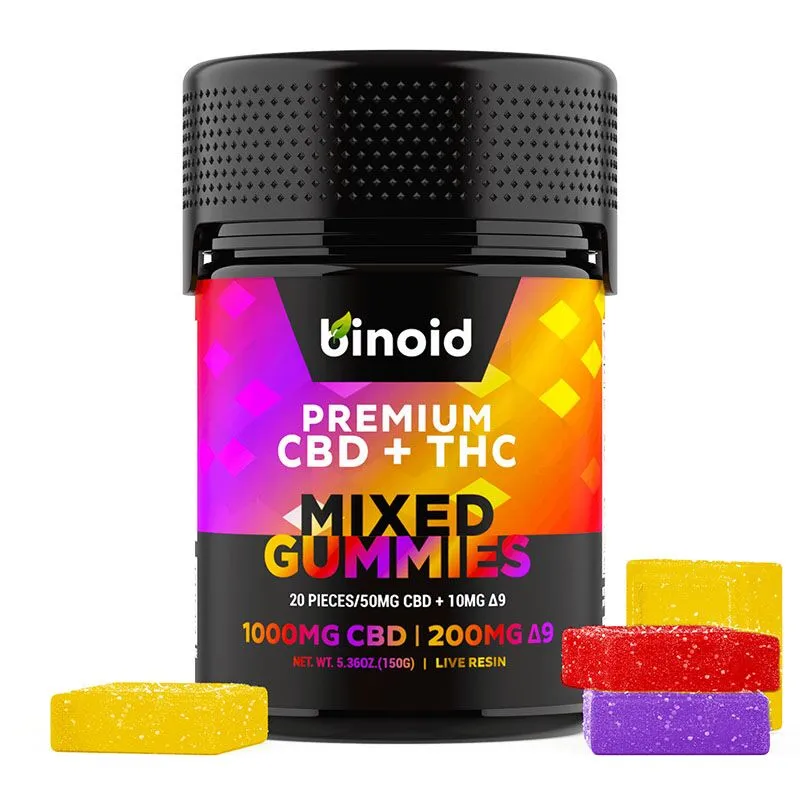 Delta 9 Gummies - Mixed Gummies - 60mg - By Binoid