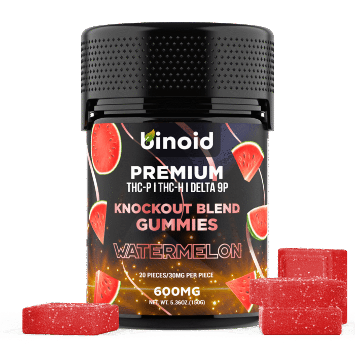 Knockout Blend THC Gummies with THC-P + THC-H - Watermelon - Binoid