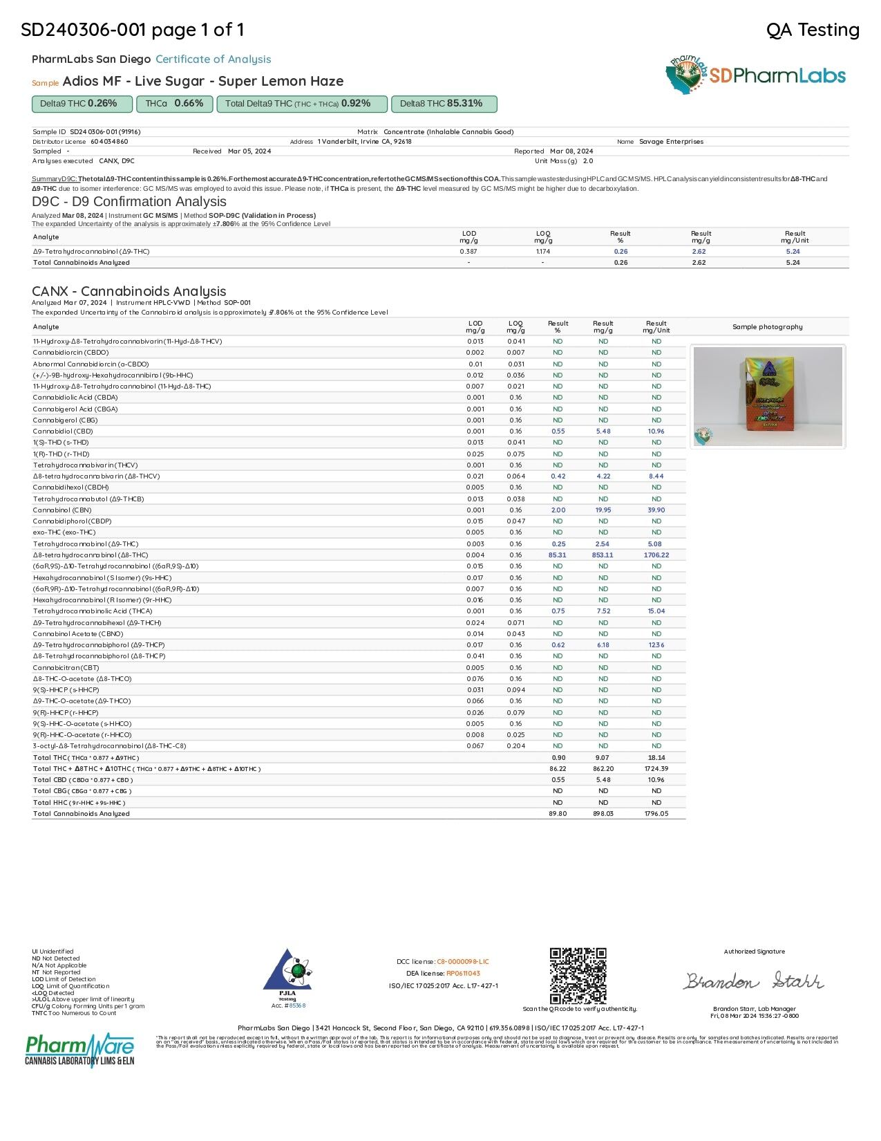 Delta Extrax 2G Adiós MF THCA Cartridge - Image 6