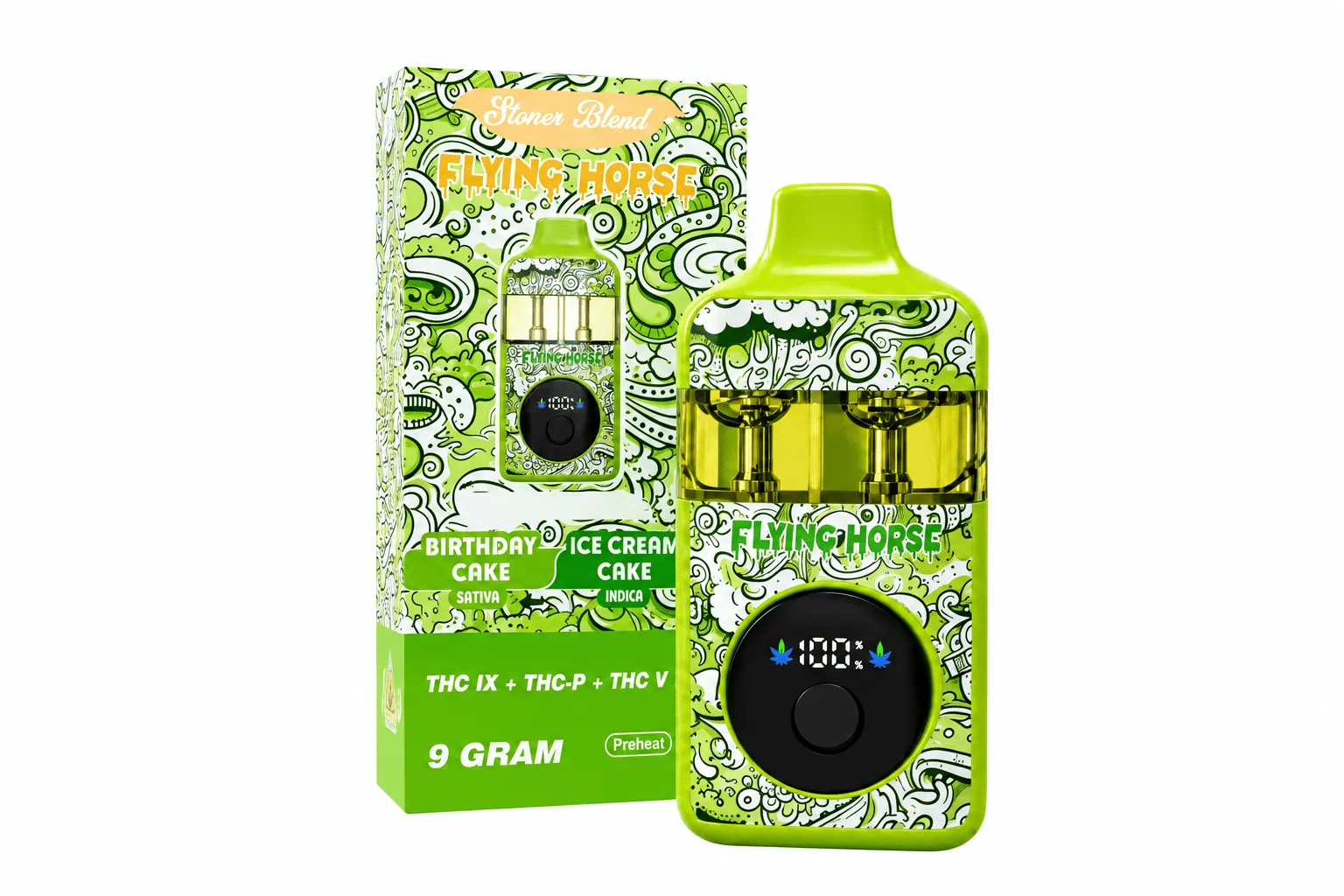 Flying Horse Stoner Blend 3-in-1 Disposable Vape Multiple Flavors 9G - Image 3