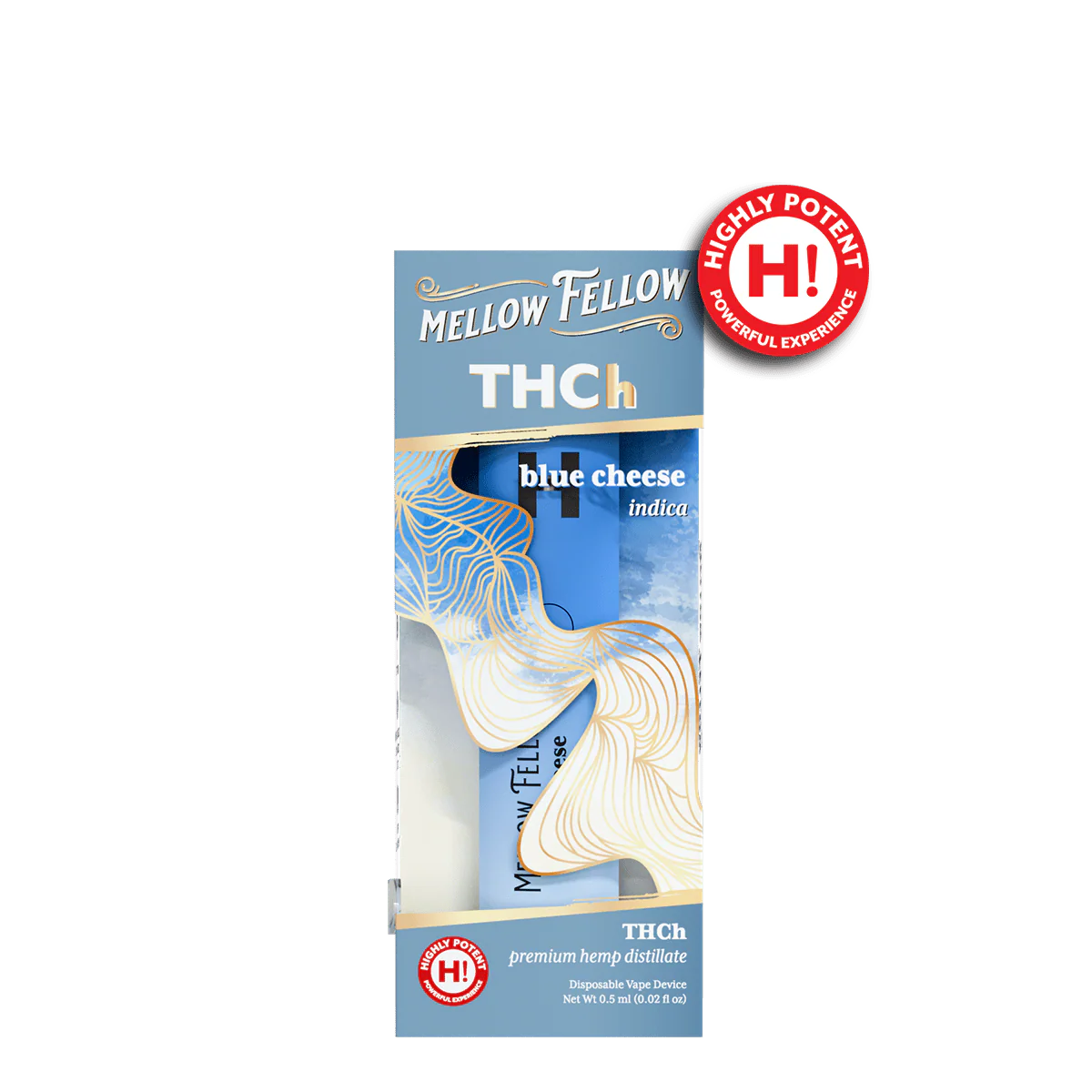 Mellow Fellow THCh 0.5g Disposable Vape - Blue Cheese (Indica)