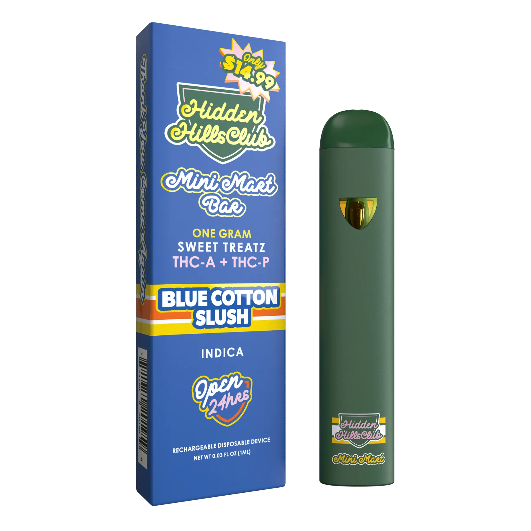 Hidden Hills Mini Mart THC-A + THC-P Sweet Treatz Blue_Cotton_Slush