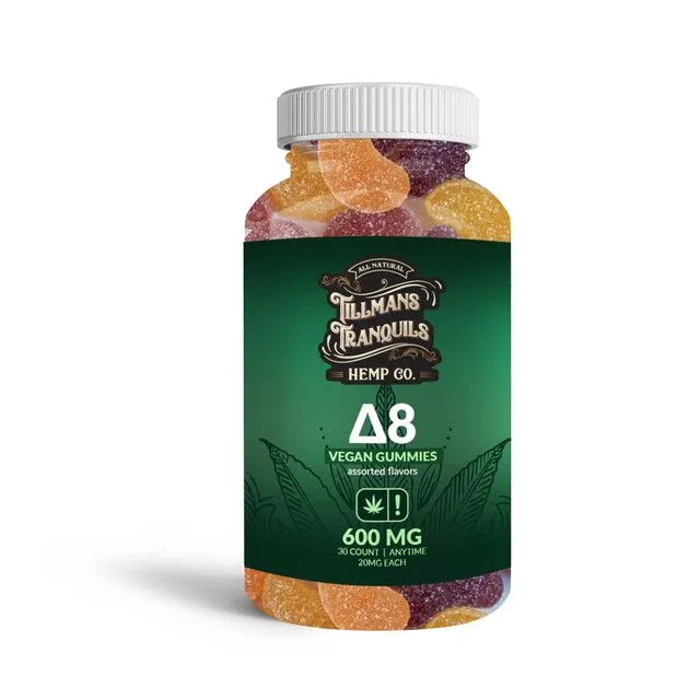 Tillmans Tranquils Delta-8 Vegan Gummies 600mg – Assorted Flavors – 30 Count
