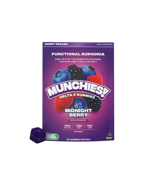 Delta Munchies Euphoria Delta-9 THC Gummies Midnight Berry 200mg