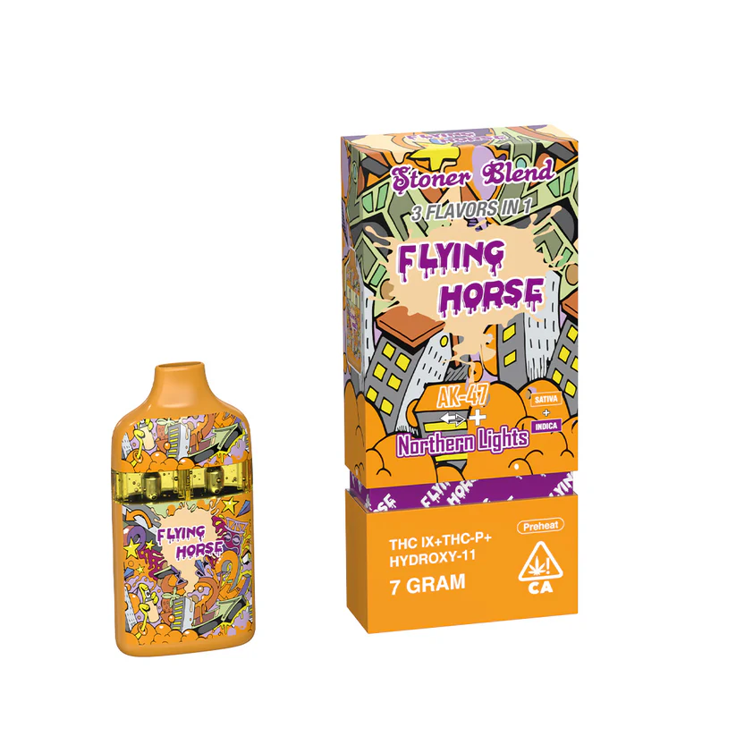 Flying Horse Stoner Blend Disposable 7g THCA THCP Hydroxy 11 AK-47 Northern Lights