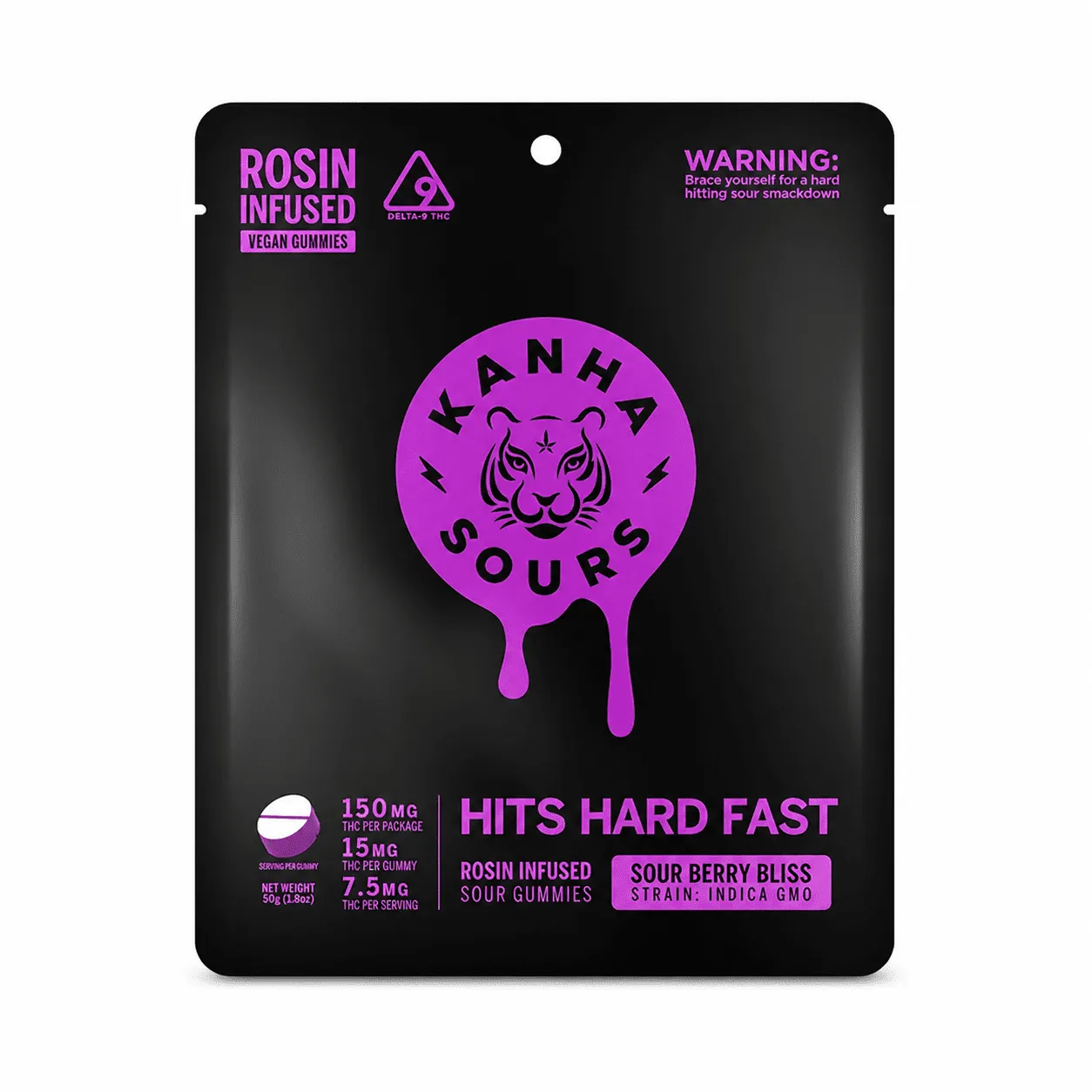 Kanha - Sours - Rosin Infused Vegan Gummies - THC - Available in Multiple Flavors - 150MG - Image 3