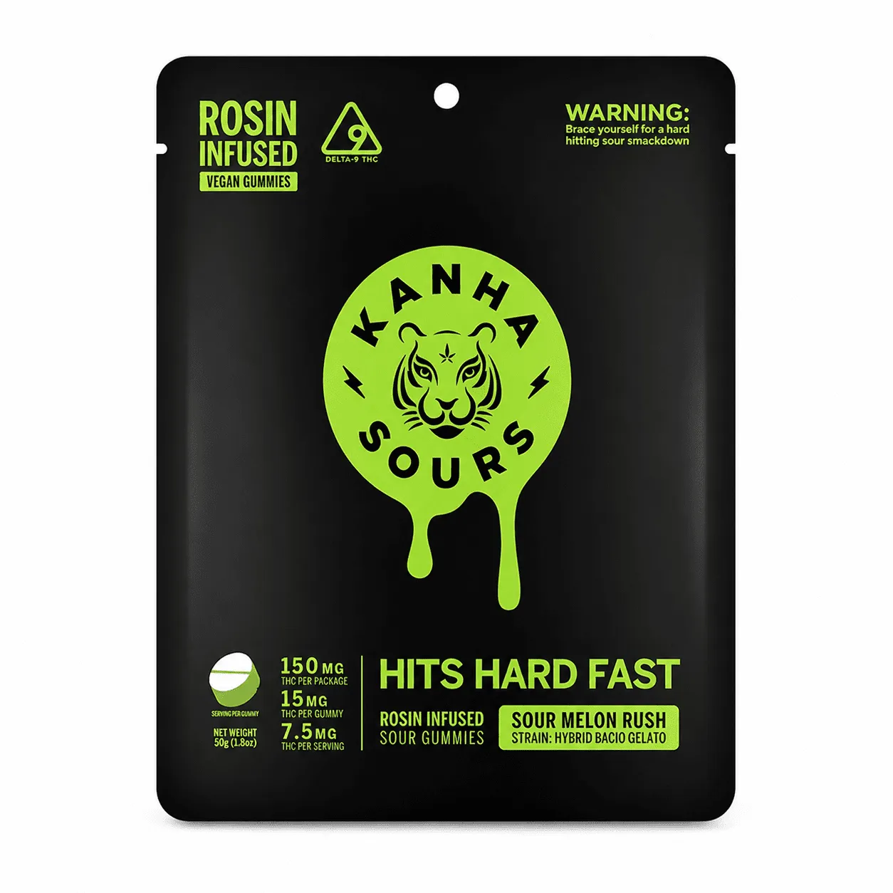 Kanha - Sours - Rosin Infused Vegan Gummies - THC - Available in Multiple Flavors - 150MG - Image 2