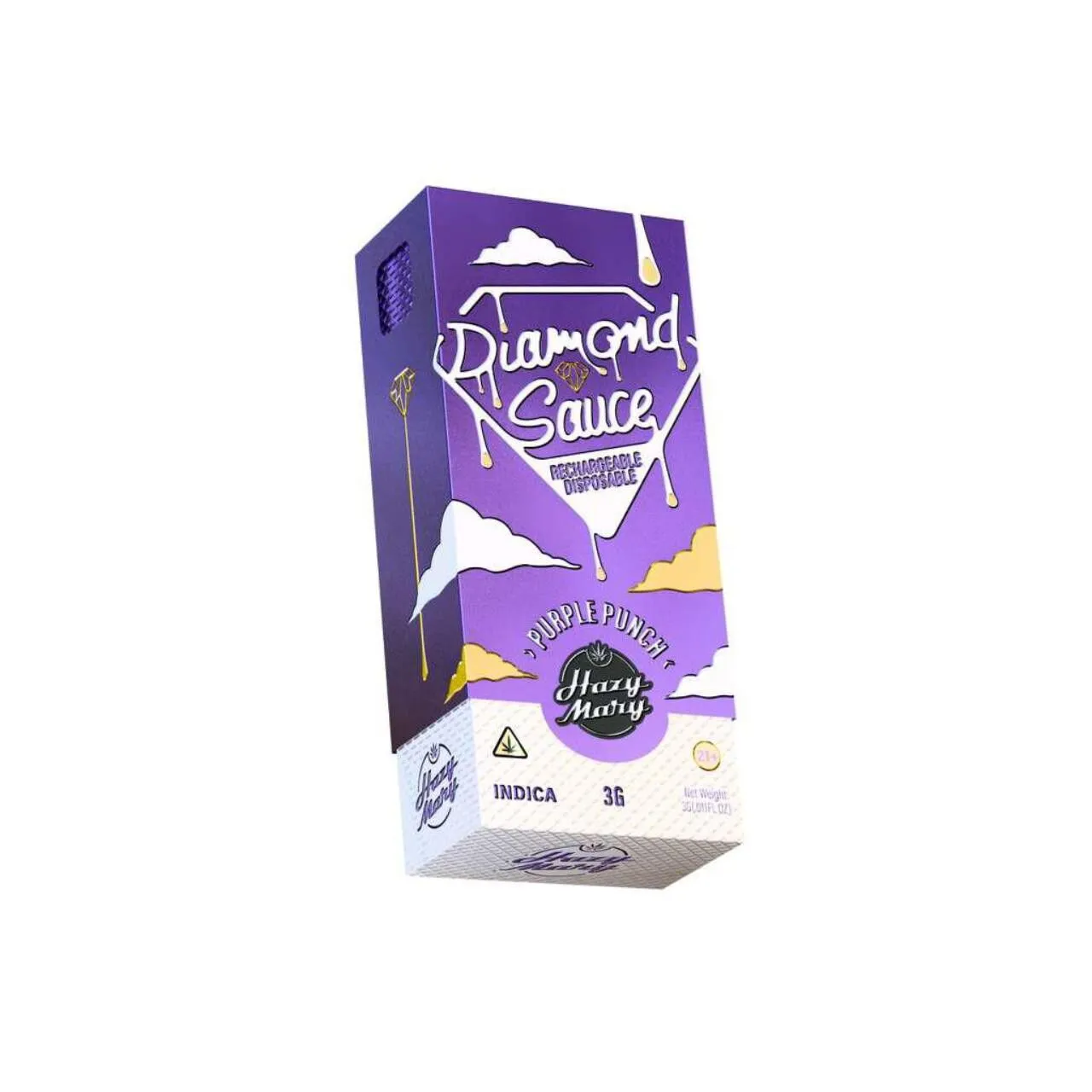 Hazy Mary Diamond Sauce Disposable Vape THC-P / THC-V / D8 - 3 Gram - Image 2