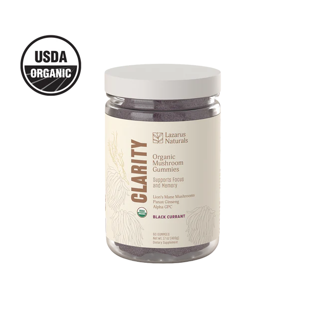 Lazarus Naturals Clarity Organic Mushroom Gummies - Black Currant - Image 2