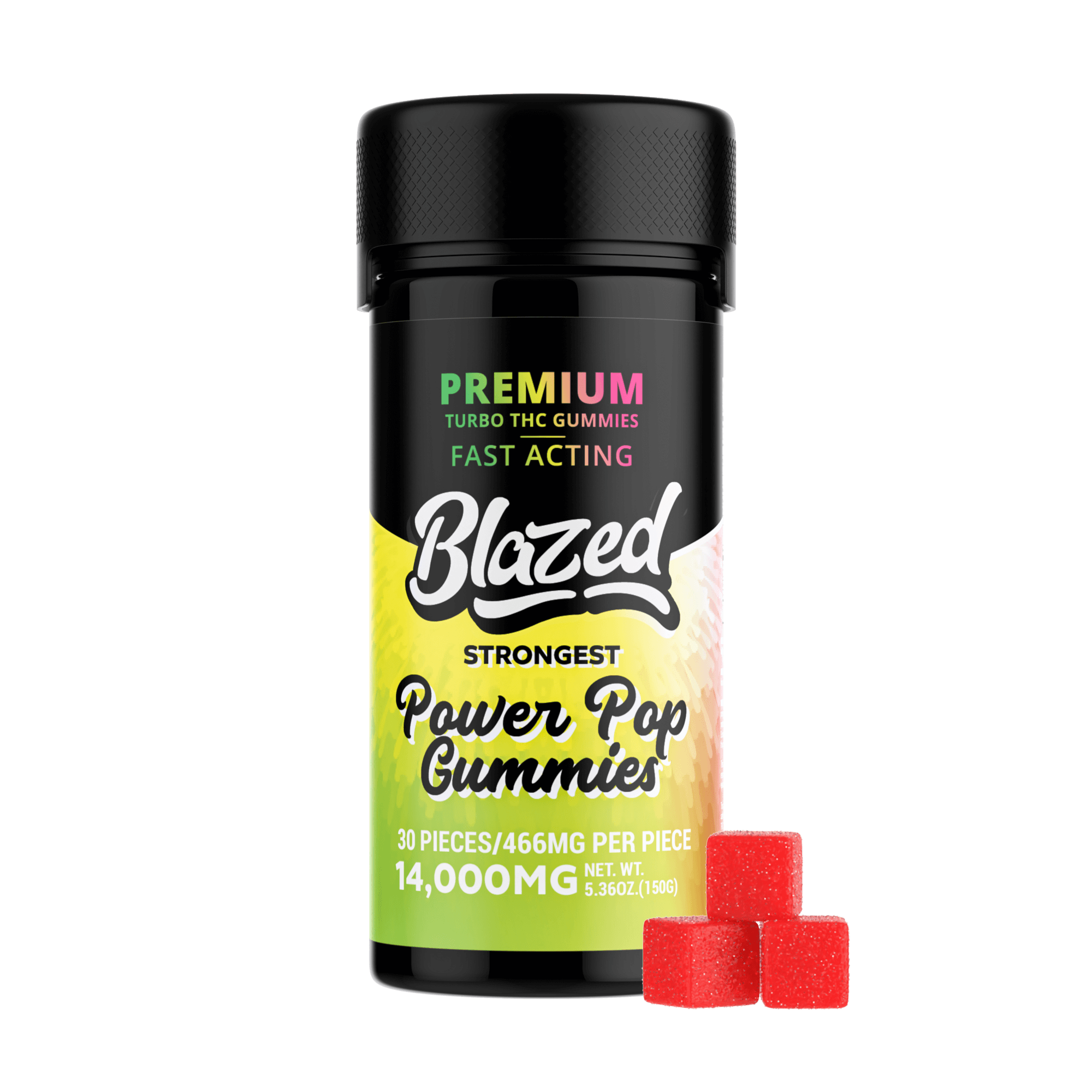 Blazed 14,000MG Turbo THC Gummies - 30 Gummies - Image 3