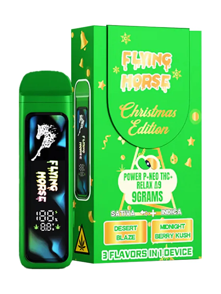 Flying Horse Christmas Edition Disposable Vape Power P + Neo THC + Relax Δ9 - 3 Flavors in 1 - 9G - Image 5