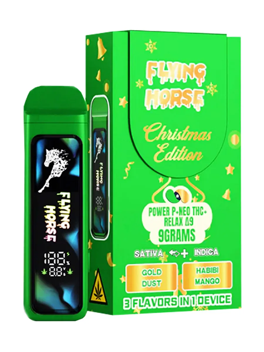 Flying Horse Christmas Edition Disposable Vape Power P + Neo THC + Relax Δ9 - 3 Flavors in 1 - 9G - Image 6