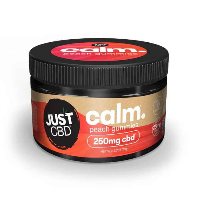 JustCBD CBD Calm Gummies – Peach Flavor – 250mg | 1000mg - Image 2