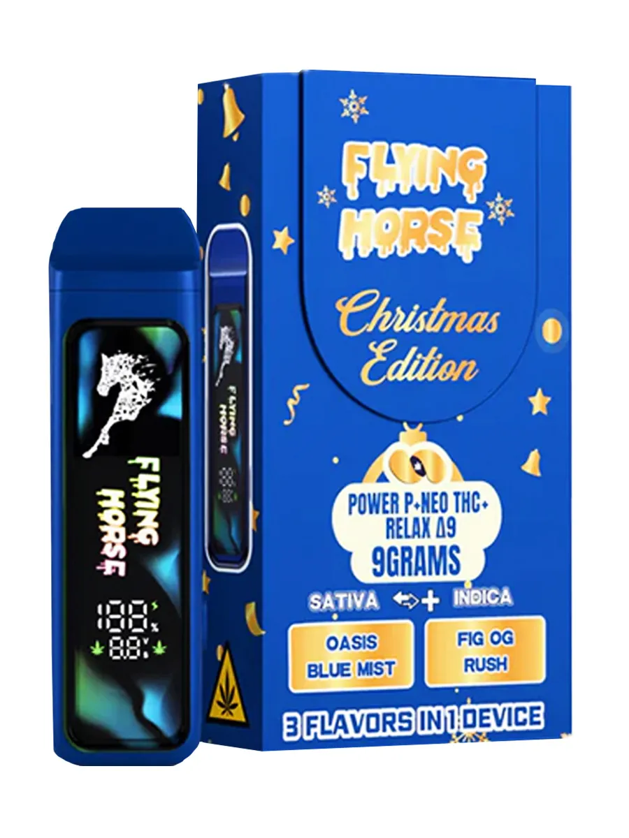 Flying Horse Christmas Edition Disposable Vape Power P + Neo THC + Relax Δ9 - 3 Flavors in 1 - 9G - Image 3
