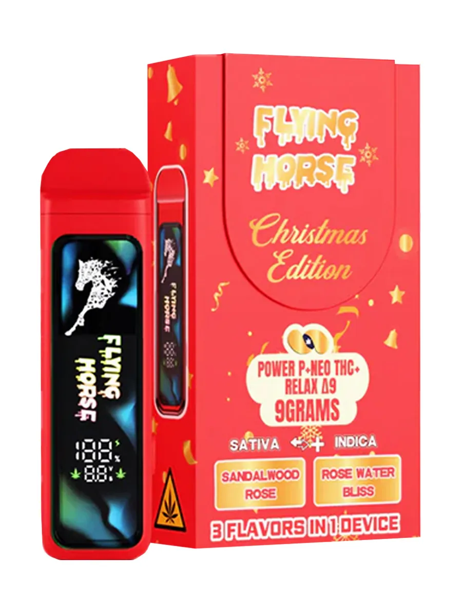 Flying Horse Christmas Edition Disposable Vape Power P + Neo THC + Relax Δ9 - 3 Flavors in 1 - 9G - Image 2