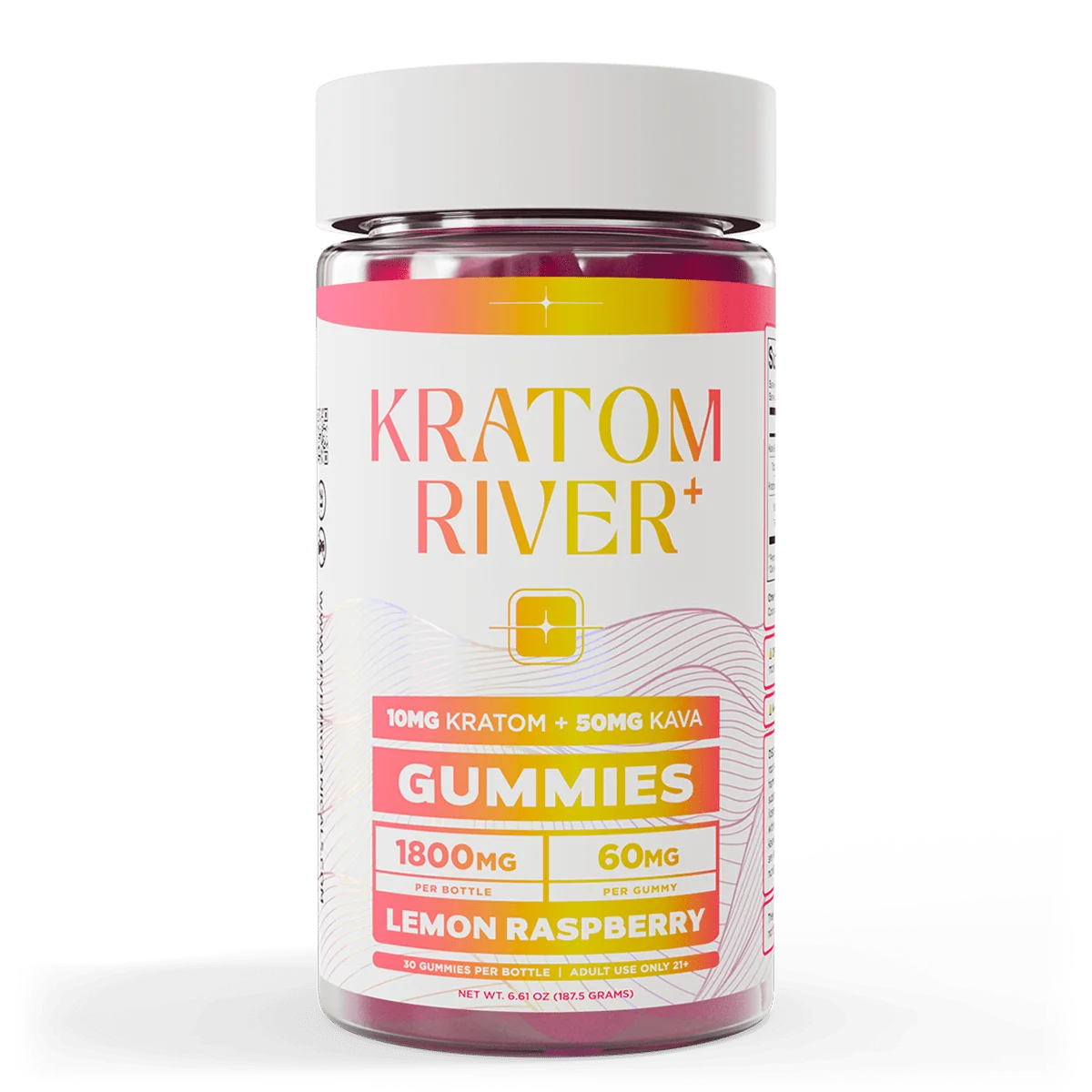 Canna River Kratom + Kava Gummies Multiple Flavors Available - 1800MG | 30 Gummies - Image 2
