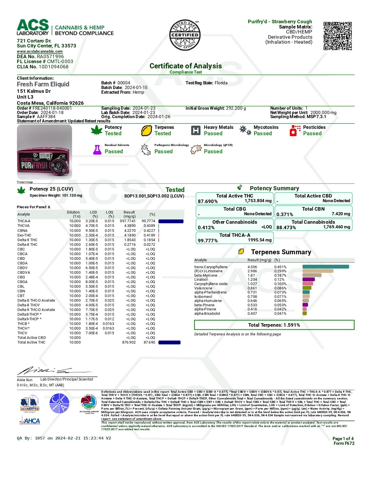 Half Bak'd Purifryd Diamonds 2g THC-A Concentrates - Image 5