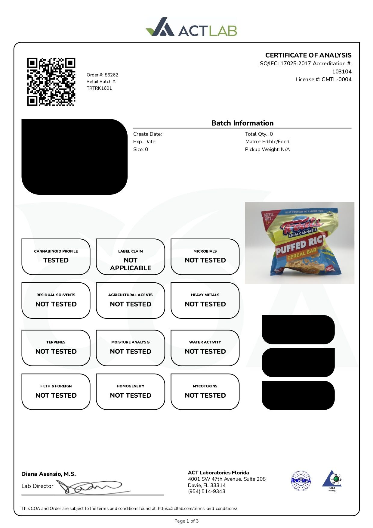 Tillmans Tranquils Treats' - THC Cereal Treat – 160mg - Image 7