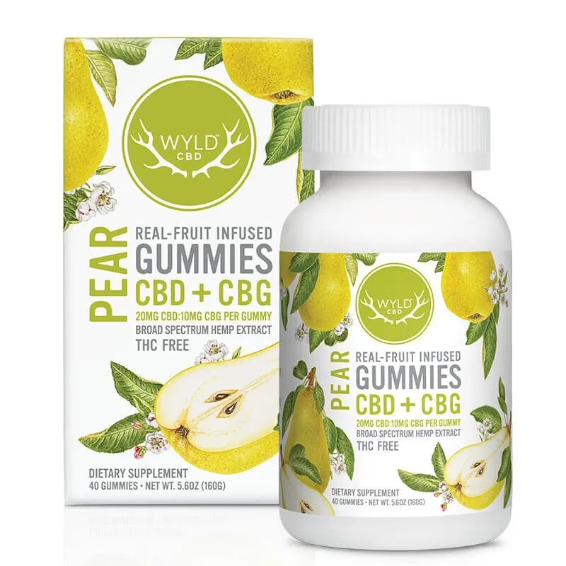 CBD Gummies with CBG - Pear - Wyld CBD - Image 3