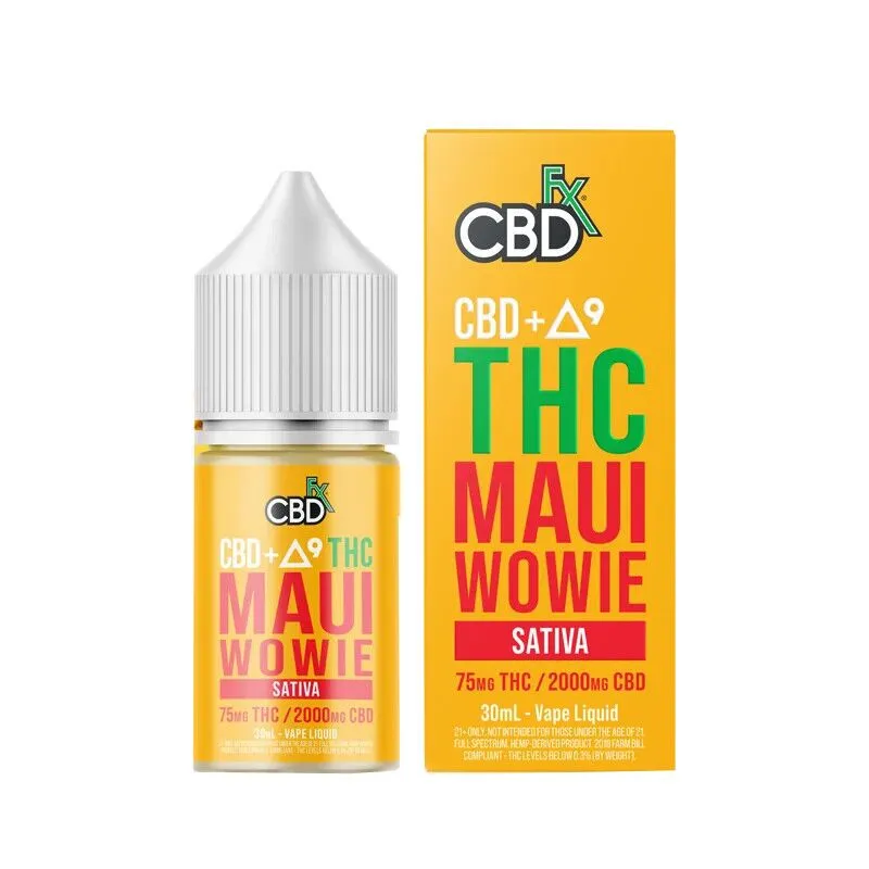 CBDfx - Delta 9 Vape Juice - D9:CBD Liquid Maui Wowie - 75mg/2000mg