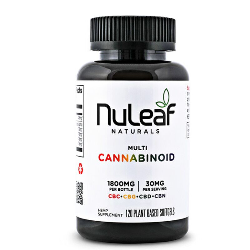NuLeaf Naturals - CBD Capsules - Full Spectrum Multicannabinoid Softgels -1800mg