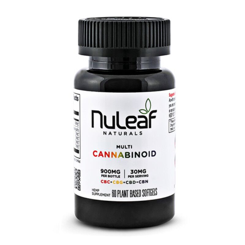 NuLeaf Naturals - CBD Capsules - Full Spectrum Multicannabinoid Softgels - 900mg