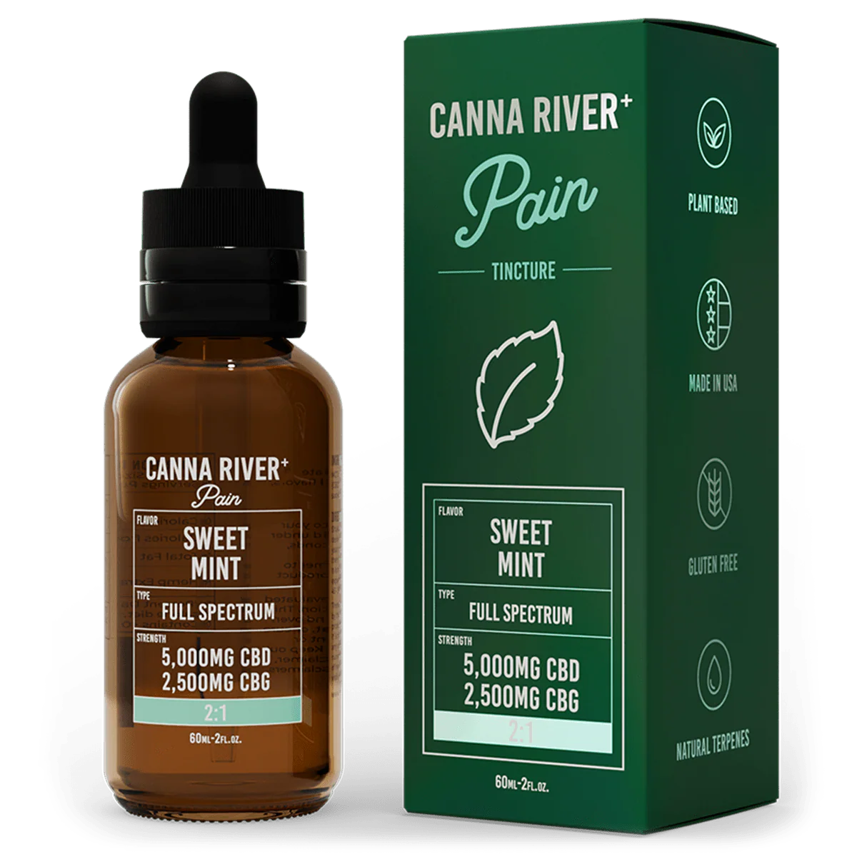 CBD Oil - Full Spectrum Wellness Tincture + CBG - 60ml - By Canna River - Image 2