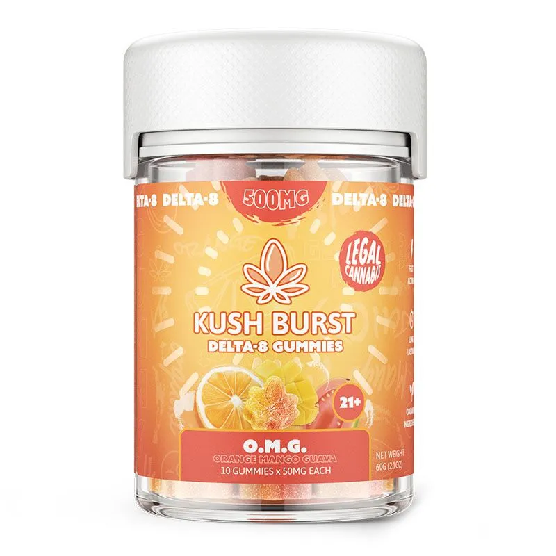 Orange Mango Guava Delta 8 THC Gummies - Kush Burst