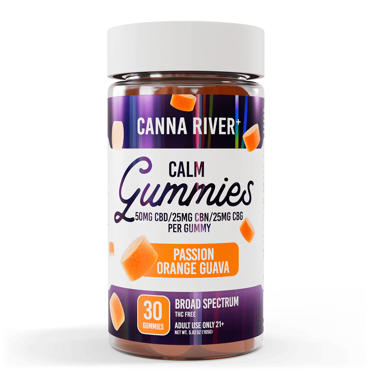 Canna River Broad Spectrum CBD Gummies for Calm with CBG CBN