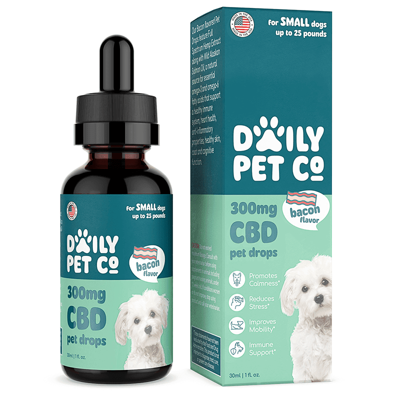 CBD Pet Tincture - Bacon Flavored for Dogs - Daily Pet Co - 300mg