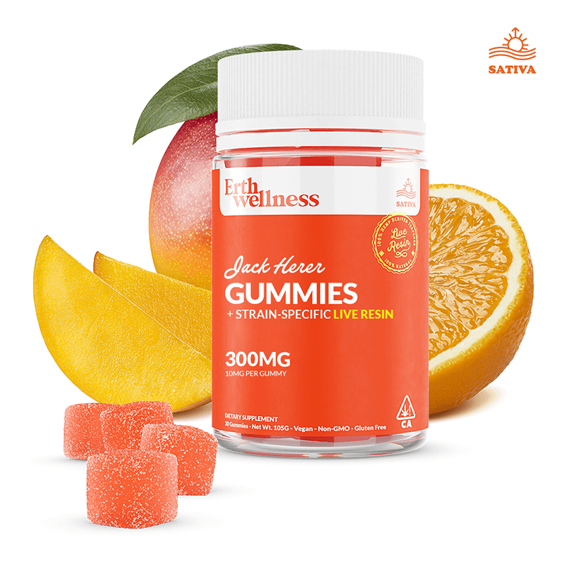 Erth Wellness - Delta 9 THC Gummies - Jack Herer - Live Resin - 300mg - 30 Count