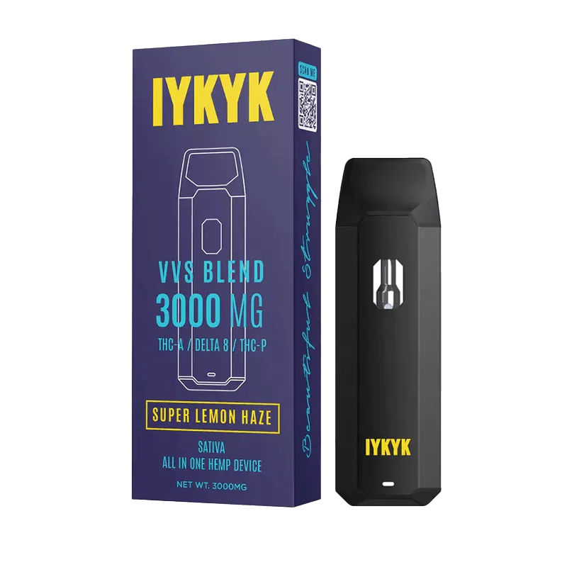 IYKYK - THC-A Delta 8 THC-P Vape Pen - Super Lemon Haze (Sativa) - 3g