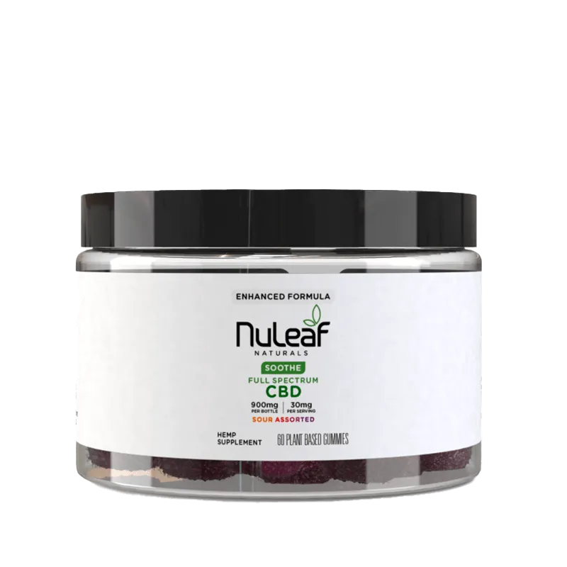 NuLeaf Naturals - CBD Gummies - Sour Assorted - 60ct - 900mg