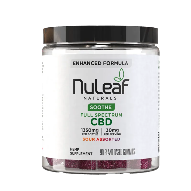 NuLeaf Naturals - CBD Gummies - Sour Assorted - 90ct - 1350mg