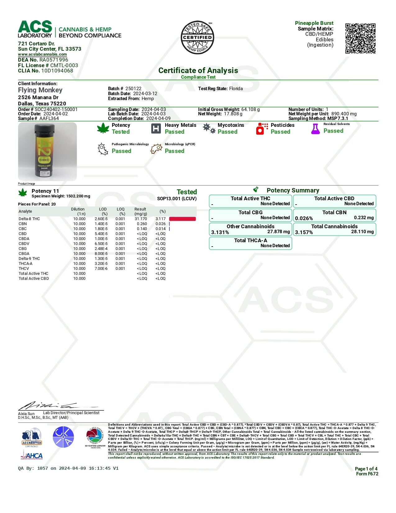 Flying Monkey THCA 420 Gummies | (20ct) 8400mg - Image 22