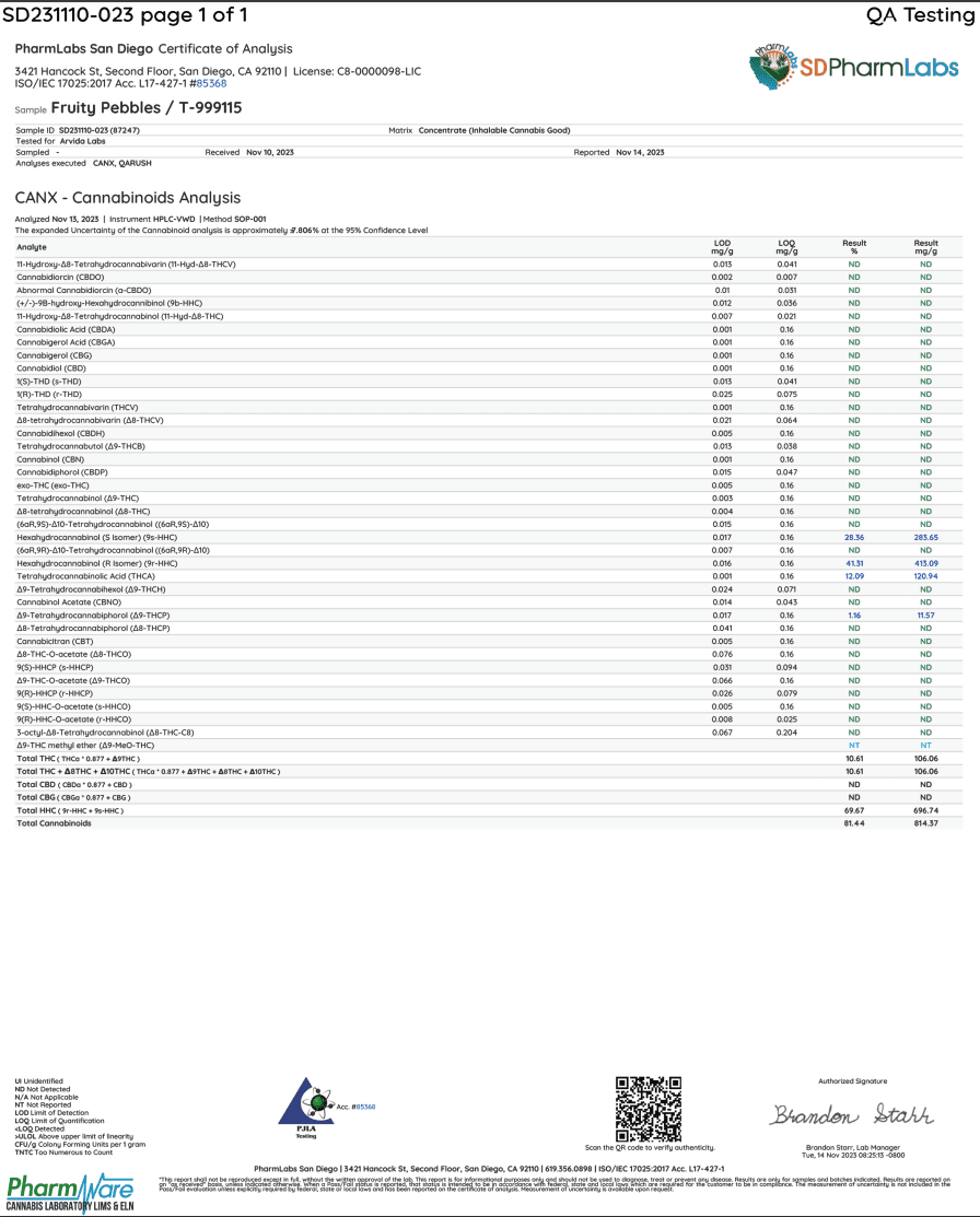 Jelly Live Rosin THCA x THCP 1G Cartridge - Image 9