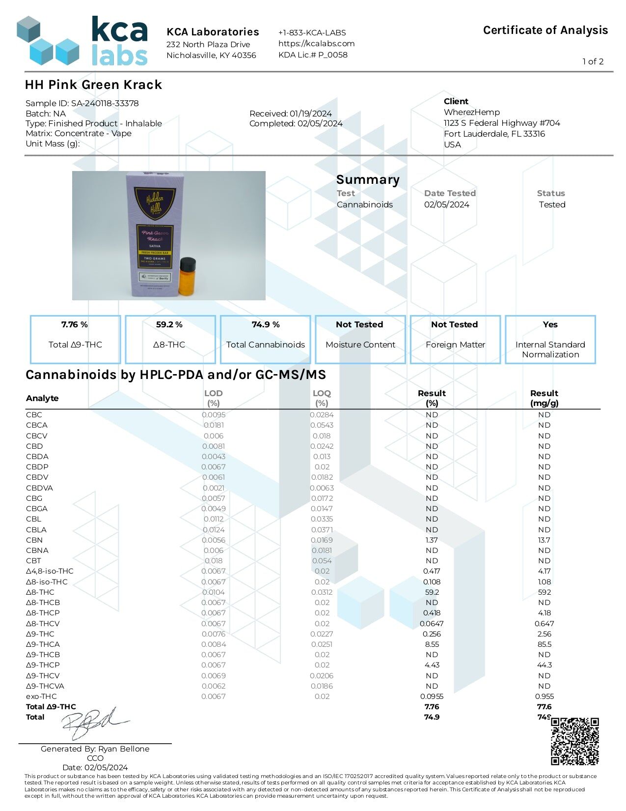 Hidden Hills Fresh Frozen Bar Disposable - 2g Heady Blend - Image 13