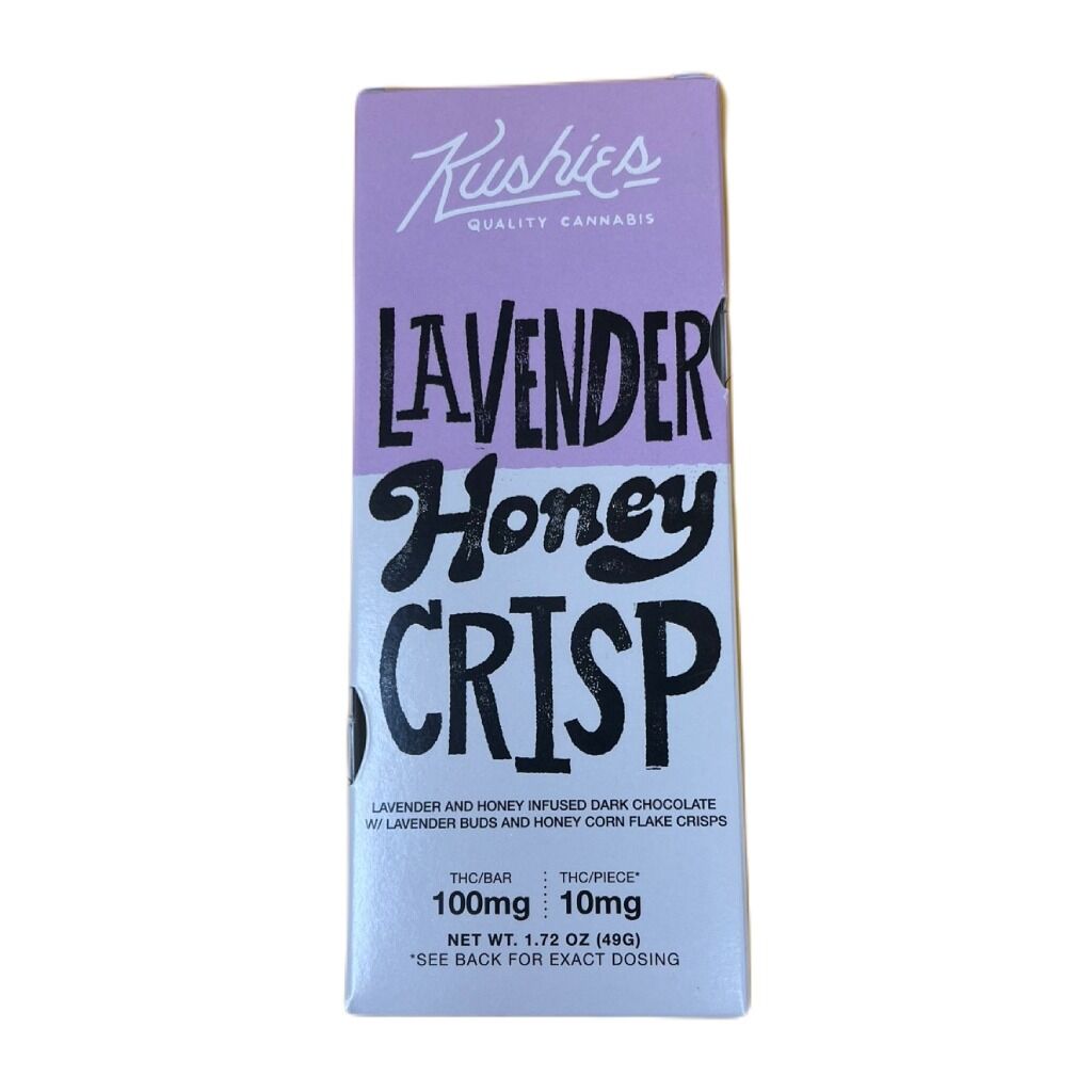 Kushies QC THC Chocolate Bars 100mg - Lavender Honey Crisp