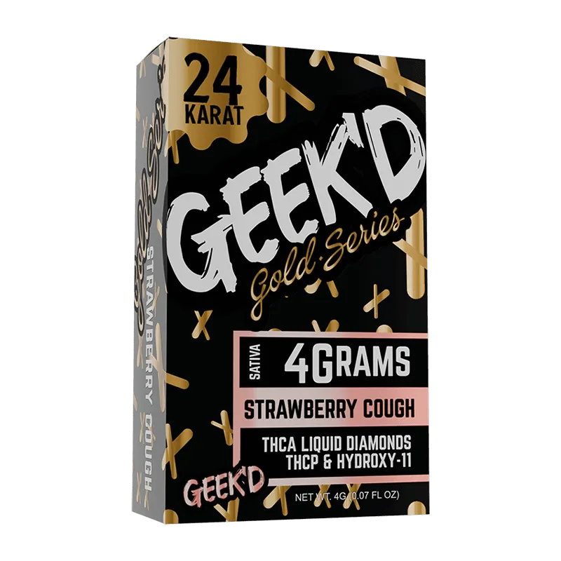 Geek'd - THCA Vape Device - 24K - 4g - Strawberry Cough (Sativa)