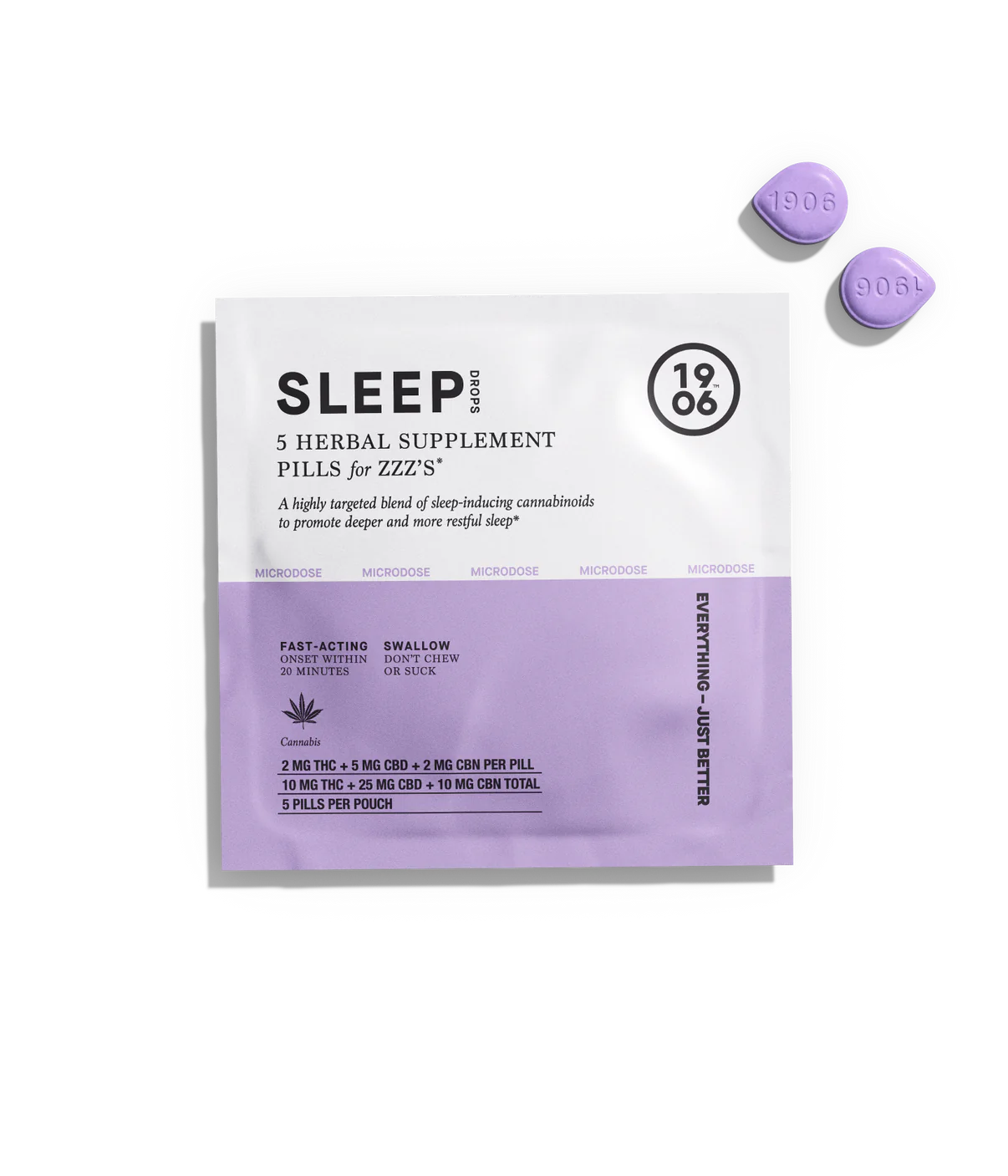 1906 Sleep Drops Tin 2mg THC 5mg CBD 2mg CBN - 5ct