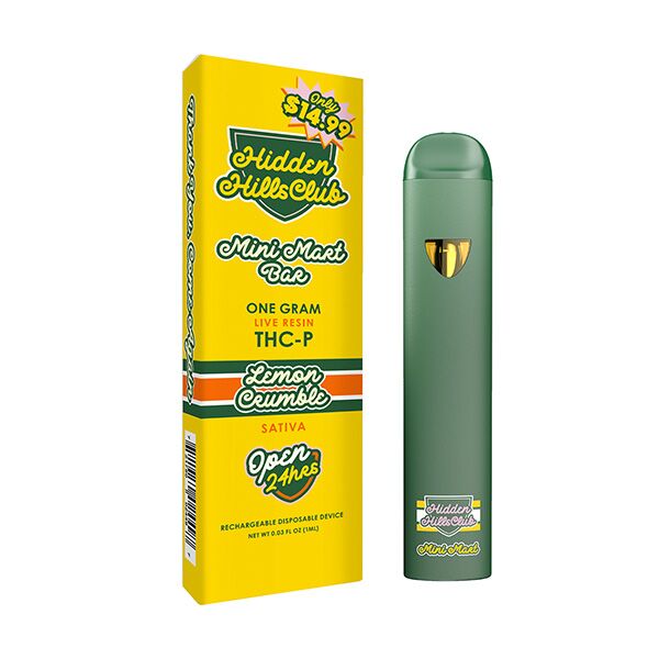 Hidden Hills Club Mini Mart Bar 1g Live Resin THCP Lemon Crumble