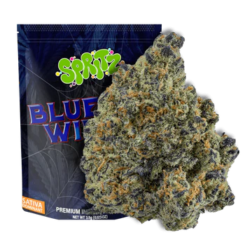 Sluggers Spritz Premium Terp Infused Indoor THC-A Flower 3.5G blue widow