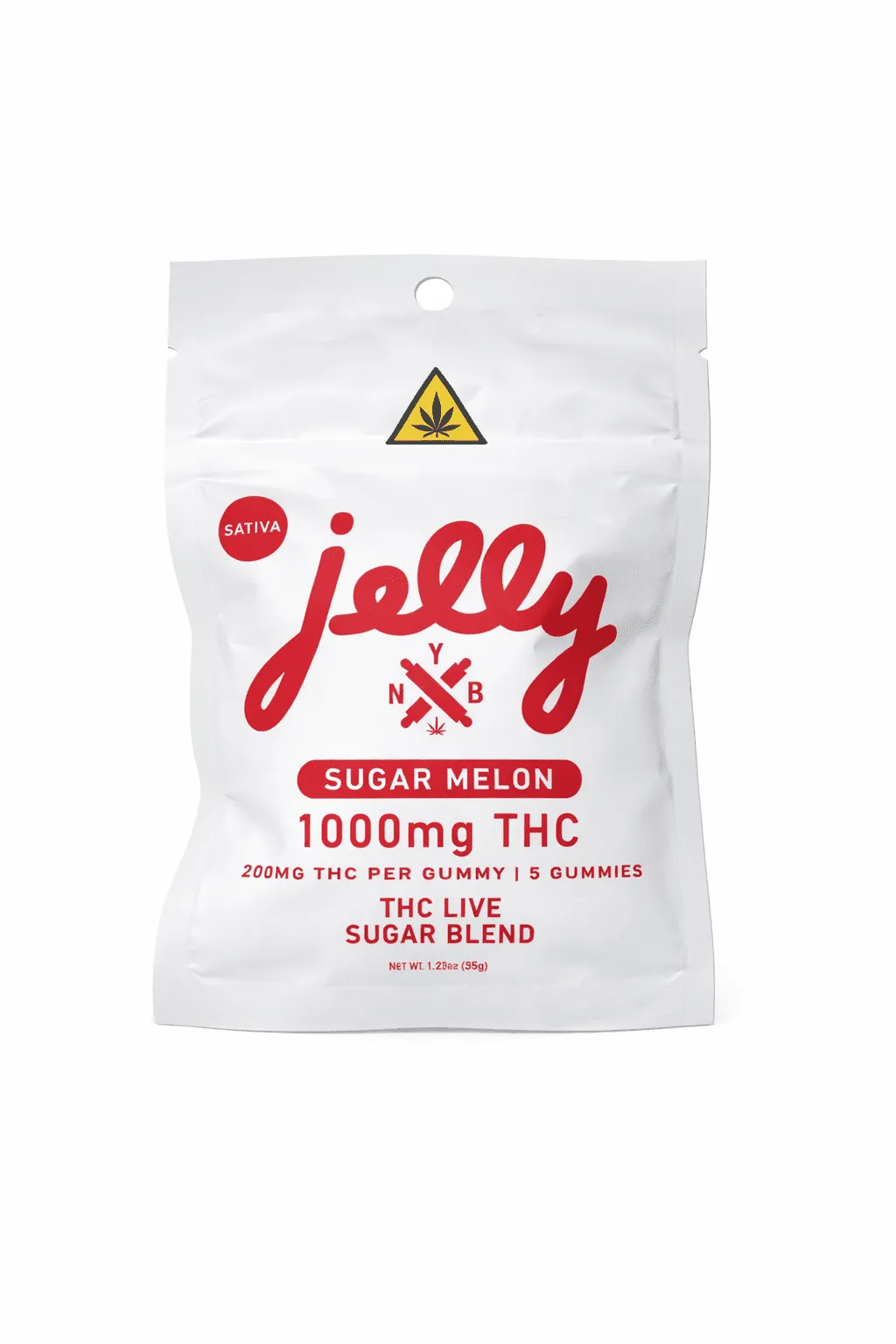 Jelly THC Live Sugar Blend Gummies 5ct Sugar Melon