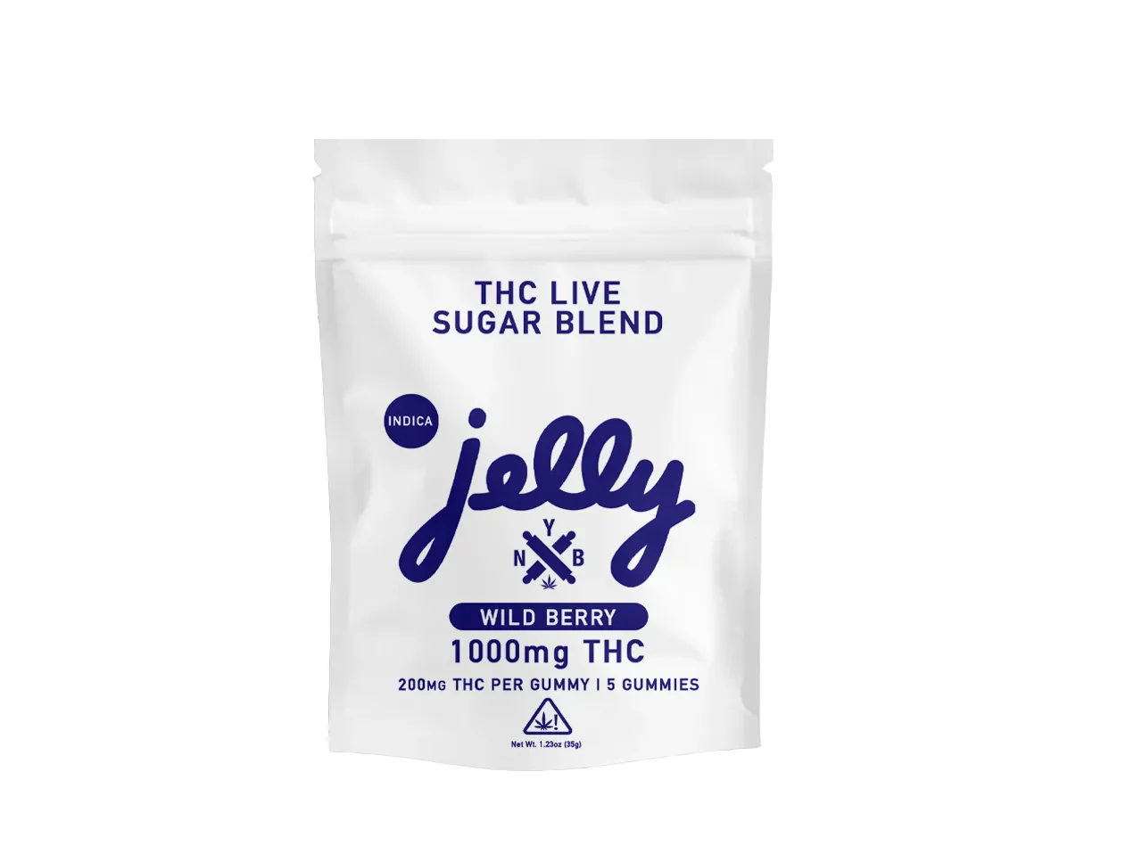 Jelly THC Live Sugar Blend Gummies 5ct- Wild Berry