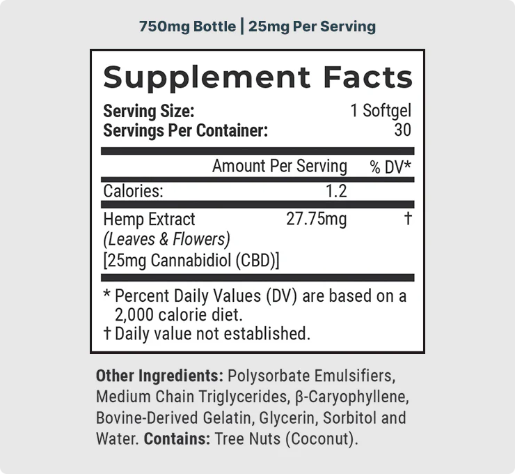 Joy Organics Broad Spectrum CBD EveryDay Formula Softgels - 25mg - Image 4