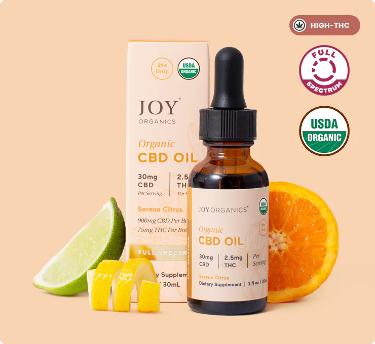 Joy Organics Full Spectrum Delta 9 THC Tincture 30mg - Citrus