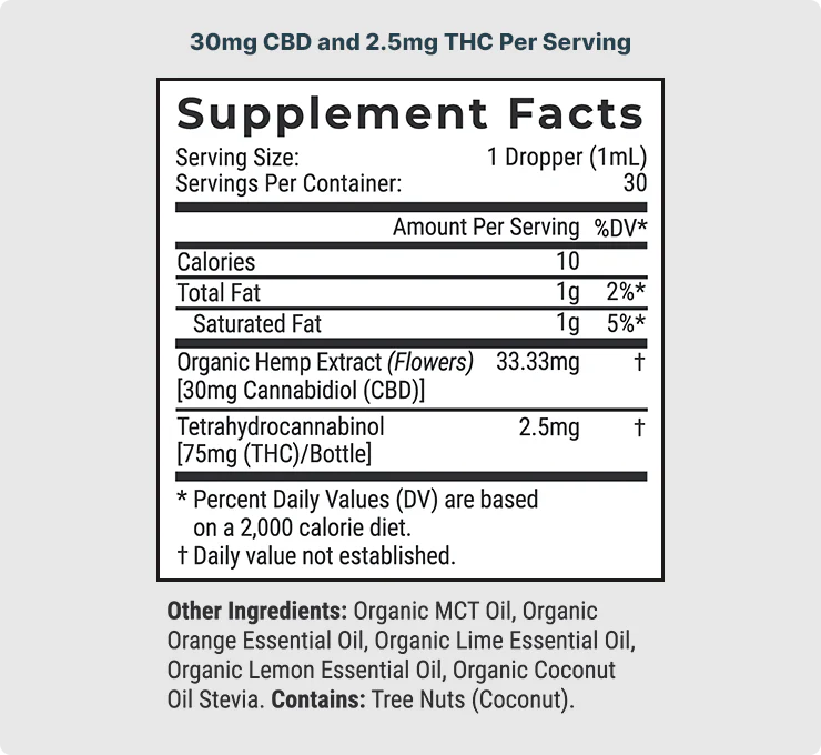 Joy Organics Full Spectrum Delta 9 THC Tincture 30mg - Citrus