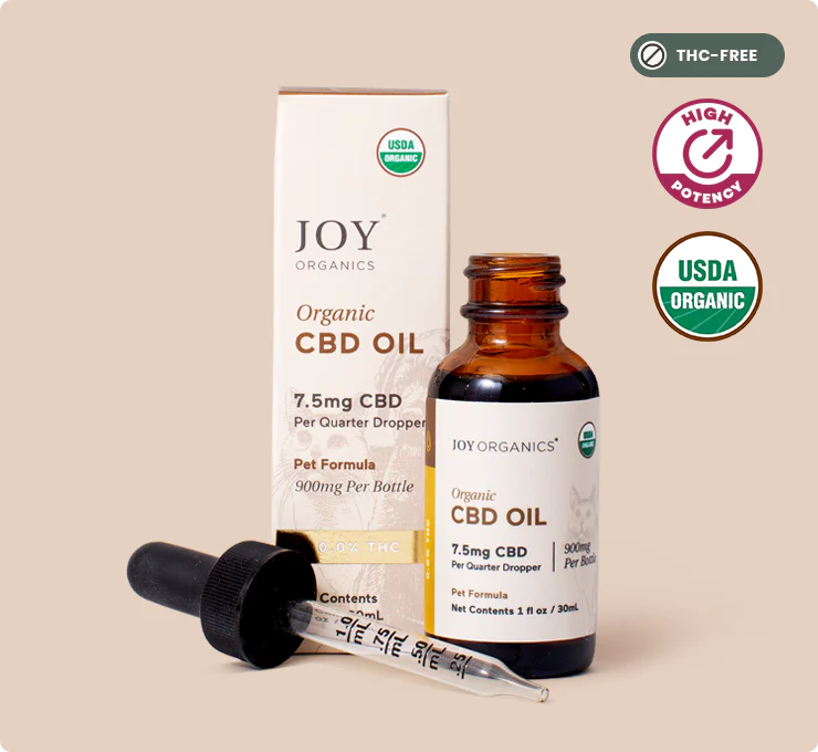 Joy Organics Organic CBD Tinctures for Dogs, Cats and Pets